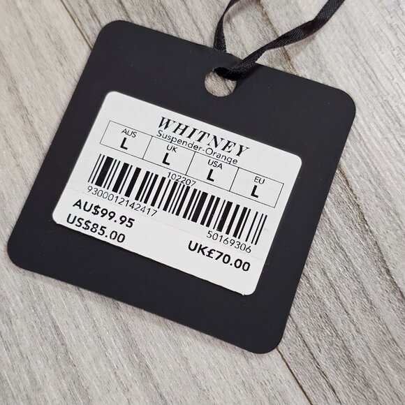 NWT Honey Birdette Whitney Orange Suspender Garter Belt Size L - Picture 7 of 7